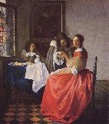 Johannes Vermeer The Girl with a Wine Glass, oil on canvas